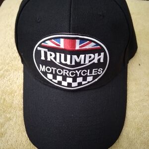 Triumph Black and Red Logo Cap